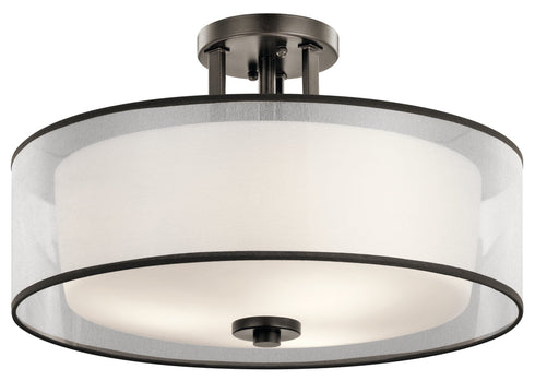 Kichler Tallie 3 Light Semi Flush Model: 43194AP
