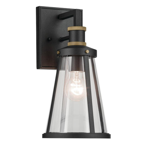 Kichler Talman Outdoor Wall 1 Light in Black Textured Finish Model: 59146BKT