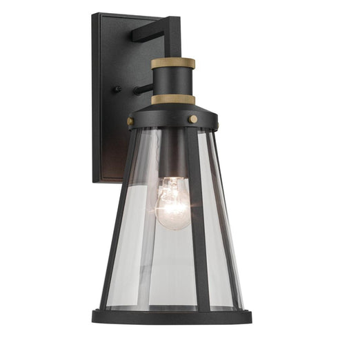 Kichler Talman Outdoor Wall 1 Light in Black Textured Finish Model: 59147BKT