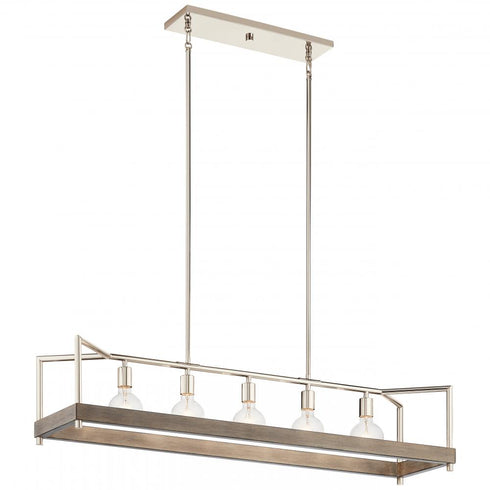 Kichler Tanis 5 Light Linear Chandelier Model: 52091AUB