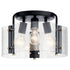 Kichler Thoreau 3 Light Semi Flush Model: 42954BK