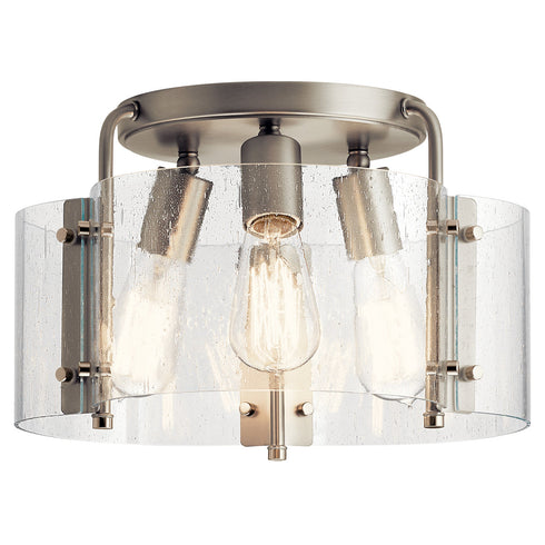 Kichler Thoreau 3 Light Semi Flush Model: 42954BK