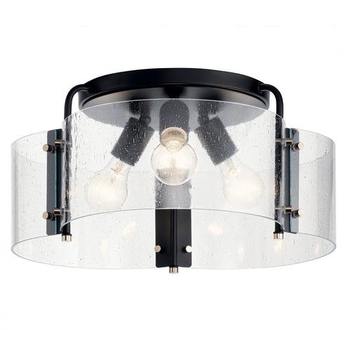 Kichler Thoreau 3 Light Semi Flush Model: 42955BK
