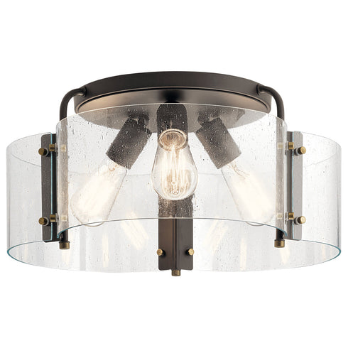 Kichler Thoreau 3 Light Semi Flush Model: 42955BK