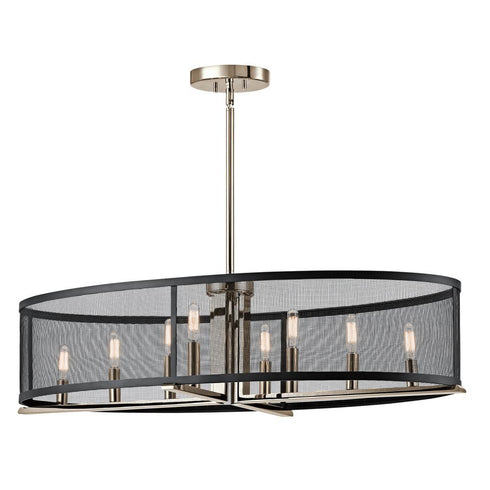 Kichler Titus 8 Light Oval Chandelier Pendant Model: 43712PN