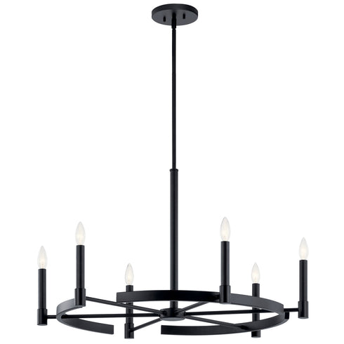 Kichler Tolani™ 6 Light Chandelier Black Model: 52427BK