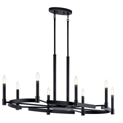 Kichler Tolani™ 8 Light Oval Chandelier Black Model: 52429BK