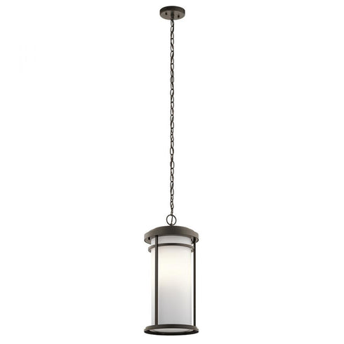 Kichler Toman 1 Light Outdoor Pendant Model: 49689BK