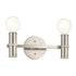 Kichler Torche Bath 2 Light in Brushed Nickel Finish Model: 55158NI