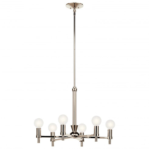 Kichler Torvee™ 26 Inch 6 Light Chandelier Model: 52424PN
