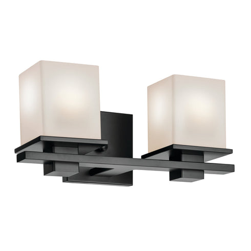 Kichler Tully Bath 2 Light in Black Finish Model: 45150BK