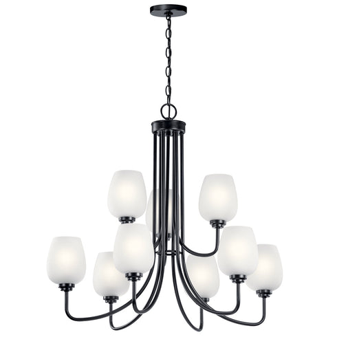 Kichler Valserrano 9 Light Chandelier Model: 44378BK