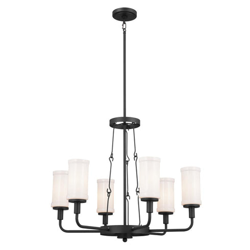 Kichler Vetivene 29 Inch 6 Light Chandelier Textured Model: 52451BKT