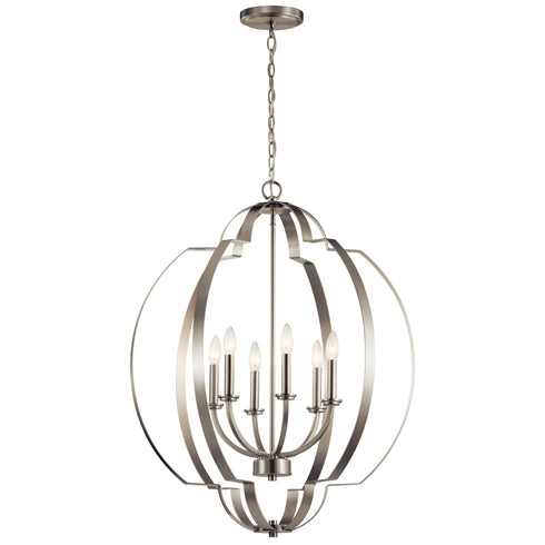 Kichler Voleta 6 Light Foyer Chandelier Model: 42139BK