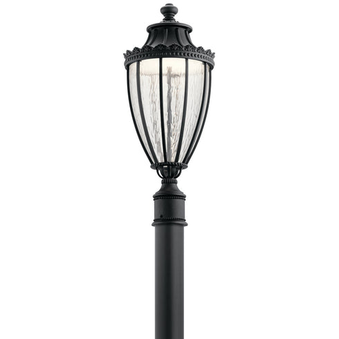 Kichler Wakefield 1 Light LED Outdoor Post Mt Model: 49756BKTLED