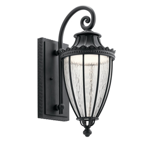 Kichler Wakefield 1 Light LED Outdoor Wall Model: 49752BKTLED