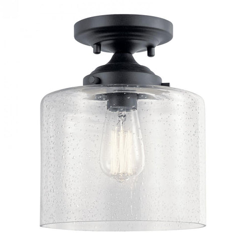 Kichler Winslow 1 Light Semi Flush Model: 44033BK