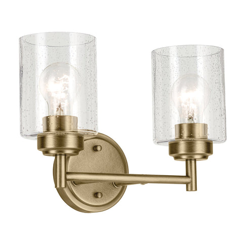 Kichler Winslow Bath 2 Light in Natural Brass Finish Model: 45885NBR