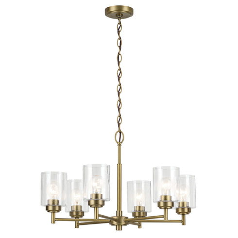 Kichler Winslow Chandelier 6 Light in Black Finish Model: 52616BK