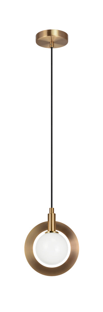 Matteo Lighting Astro in Aged Gold Brass Pendant Model: C80701AGCL