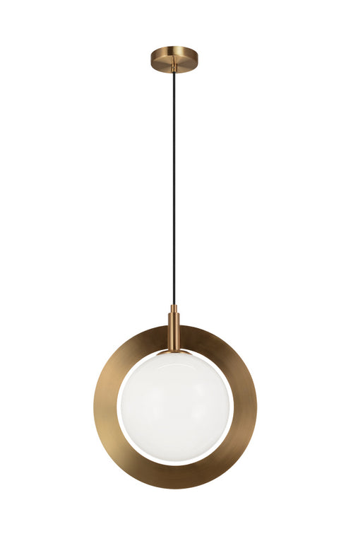 Matteo Lighting Astro in Aged Gold Brass Pendant Model: C80711AGCL