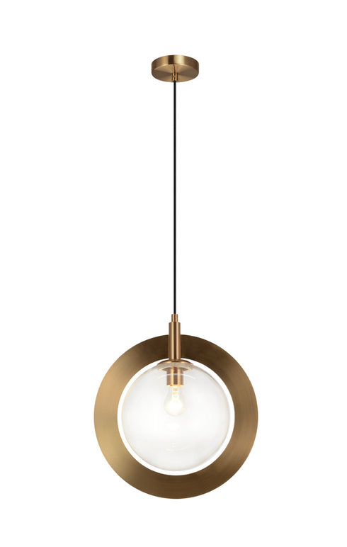 Matteo Lighting Astro in Aged Gold Brass Pendant Model: C80711AGCL