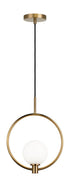 Matteo Lighting Averley 1 Light Pendants in Combination Finishes Model: C71301AGOP