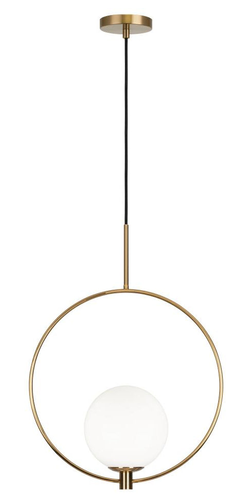 Matteo Lighting Averley 1 Light Pendants in Combination Finishes Model: C71311AGOP