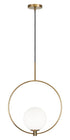 Matteo Lighting Averley 1 Light Pendants in Combination Finishes Model: C71311AGOP
