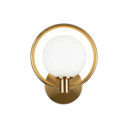 Matteo Lighting Averley 1 Light Wall Sconce in Combination Finishes Model: W71301AGOP