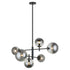 Matteo Lighting Averley 6 Light Chandelier in Black Model: C70706BKSM