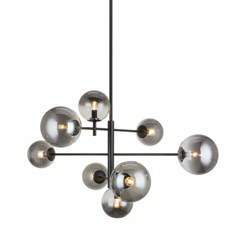 Matteo Lighting Averley 8 Light Chandelier in Combination Finishes Model: C70708AGAG
