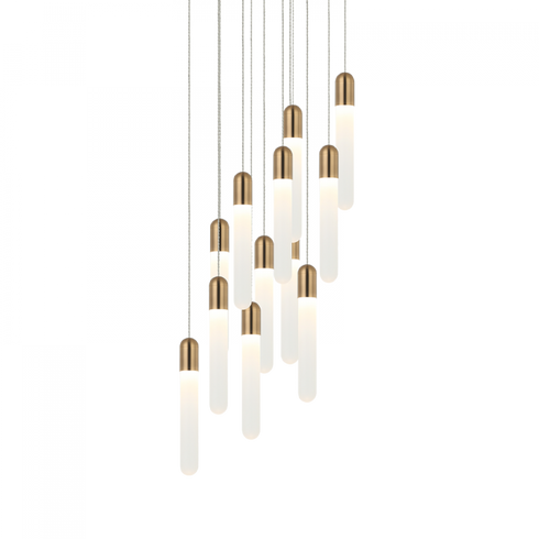 Matteo Lighting Aydin 12 Light Pendant in Black Model: C65812MB