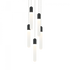 Matteo Lighting Aydin 5 Light Pendant in Black Model: C65805MB