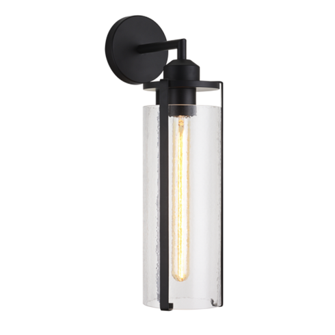 Matteo Lighting Bayou 1 Light Wall Sconce in Black Model: W62201BK