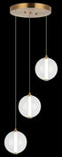 Matteo Lighting Belange 3 Light Pendants in Combination Finishes Model: C69603AGCL