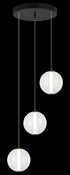 Matteo Lighting Belange 3 Light Pendants in Combination Finishes Model: C69603AGCL