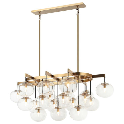 Matteo Lighting Bulbus 19 Light Pendant in Gold Model: C38119AG