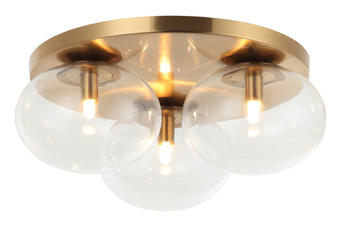 Matteo Lighting Bulbus in Aged Gold Brass Ceiling Mount Model: X38103AG