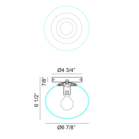 Matteo Lighting Bulbus in Matte Black Ceiling Mount Model: X38101MB