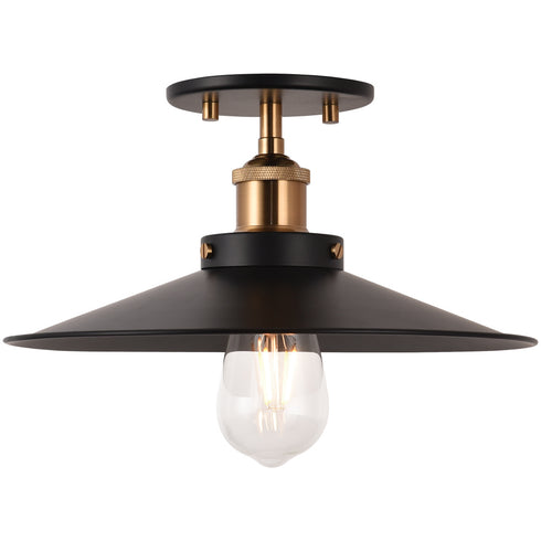 Matteo Lighting Bulstrode's Workshop in Aged Gold Brass Ceiling Mount Model: X46112AGBK