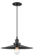 Matteo Lighting Bulstrode's Workshop 1 Light Pendant in Black Model: C46113BKBK