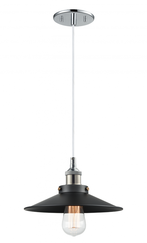 Matteo Lighting Bulstrode's Workshop 1 Light Pendant in Combination Finishes Model: C46111AGCH