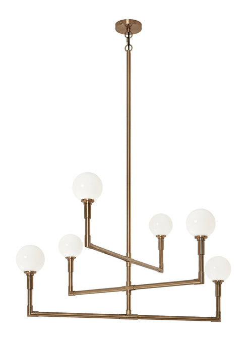 Matteo Lighting Candlestix in Aged Gold Brass Chandelier Model: C64806AGCL