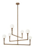 Matteo Lighting Candlestix in Aged Gold Brass Chandelier Model: C64806AGCL