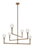 Matteo Lighting Candlestix in Aged Gold Brass Chandelier Model: C64806AGCL