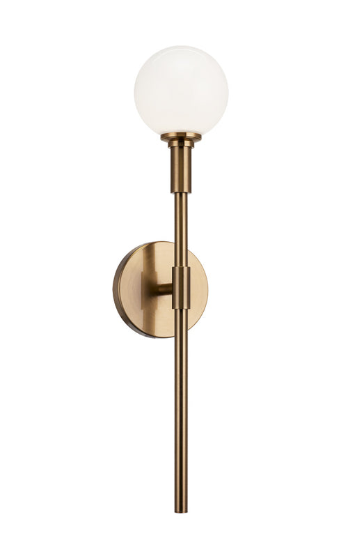 Matteo Lighting Candlestix in Aged Gold Brass Wall Sconce Model: W64801AGCL