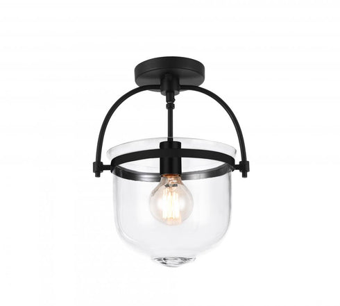 Matteo Lighting Ceramiche 1 Light Ceiling Mount in Black Model: X58701MB