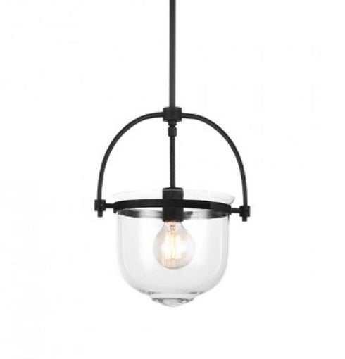 Matteo Lighting Ceramiche 1 Light Pendant in Black Model: C58701MB