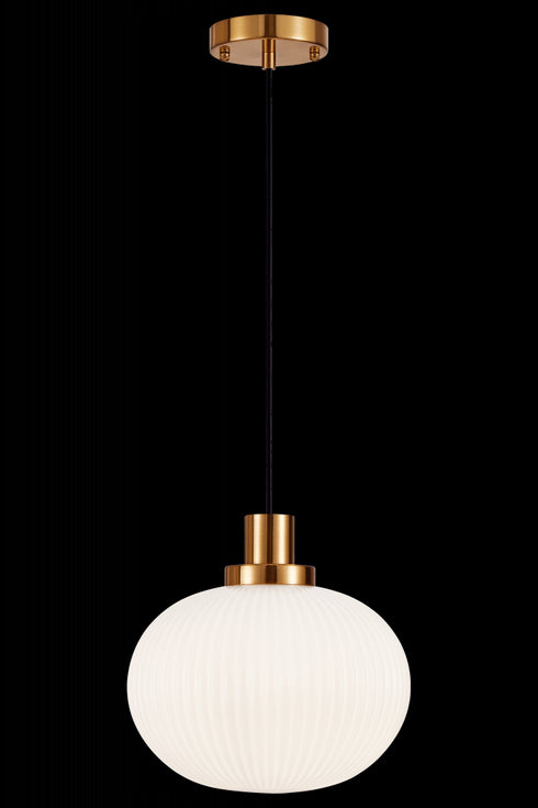 Matteo Lighting Charismo 1 Light Pendants in Combination Finishes Model: C61003AGOP